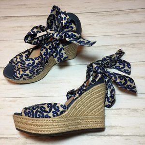 CLOSET CLOSING SALE UGG Luciana Marrakech Ankle Tie Wedge Heels 6.5